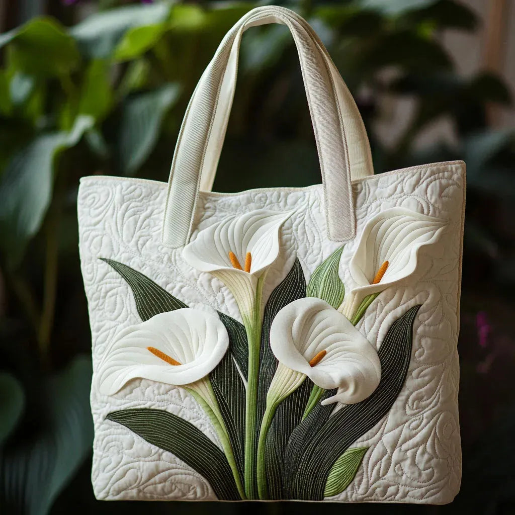 Bolso Acolchado Artesanal - Calas Blancas