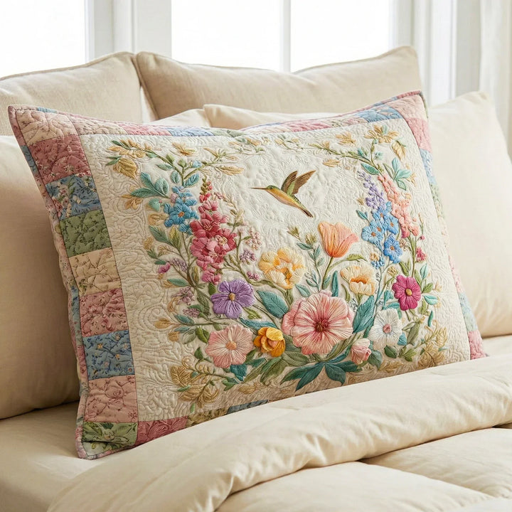 Funda de cojín acolchada - Campos de Flores