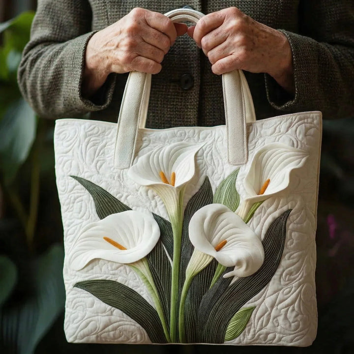 Bolso Acolchado Artesanal - Calas Blancas