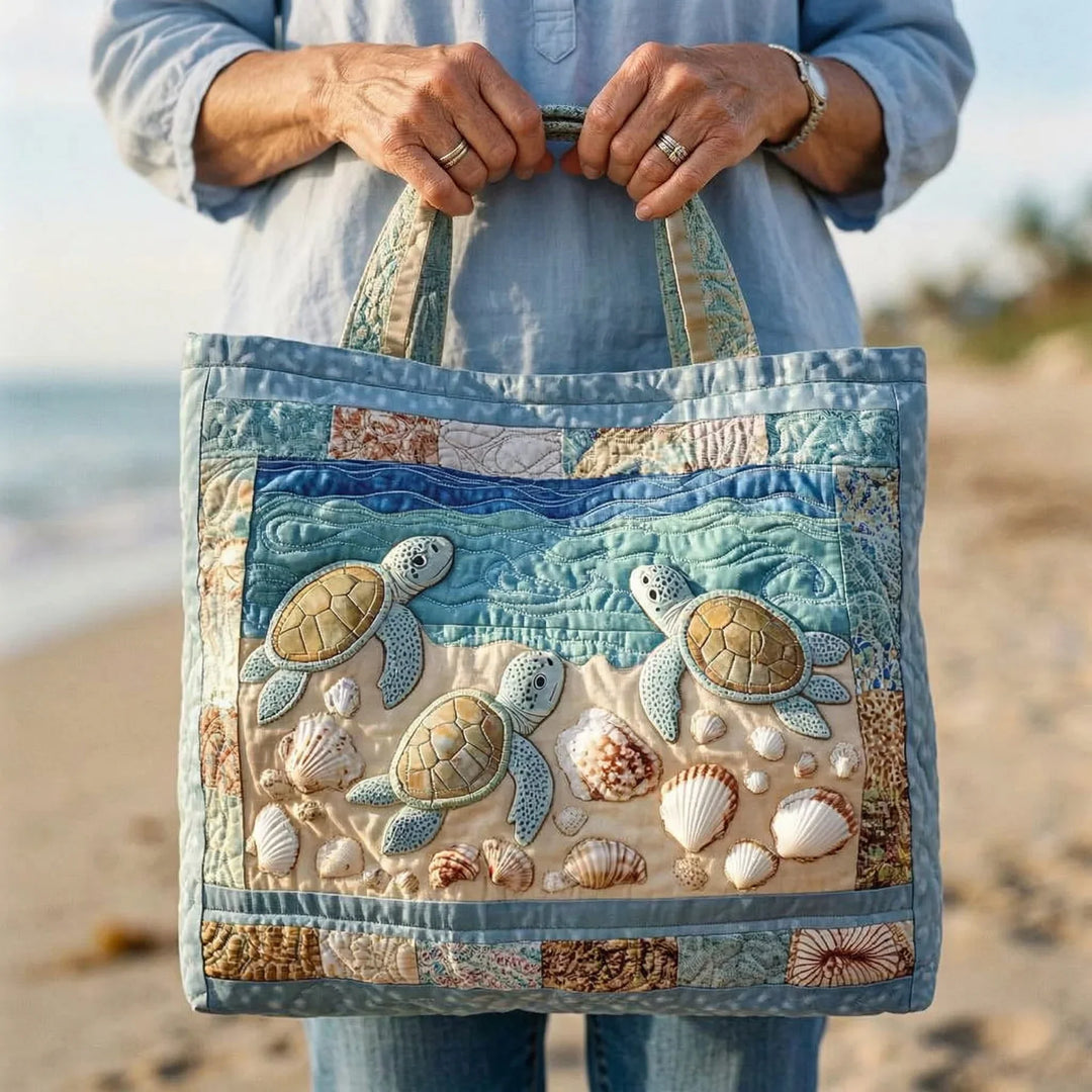 Bolso Acolchado Artesanal - Tortugas Marinas