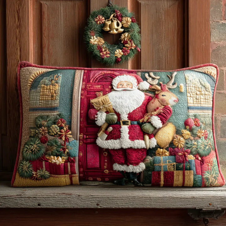 Funda de cojín acolchada - Acogida Cálida de Papá Noel