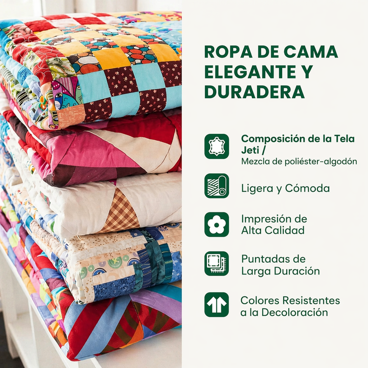 Juego de cama acolchado de 3 piezas - Espíritu Aloha
