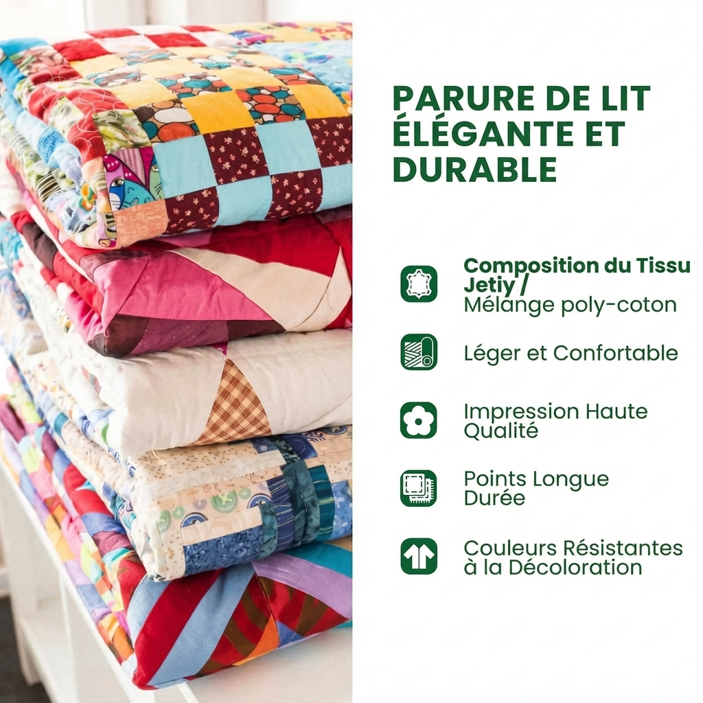 Juego de cama acolchado de 3 piezas - Campo de Girasoles